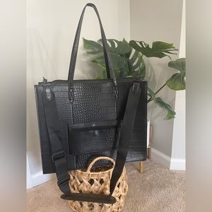 Brand new and never used BEIS large croc work tote